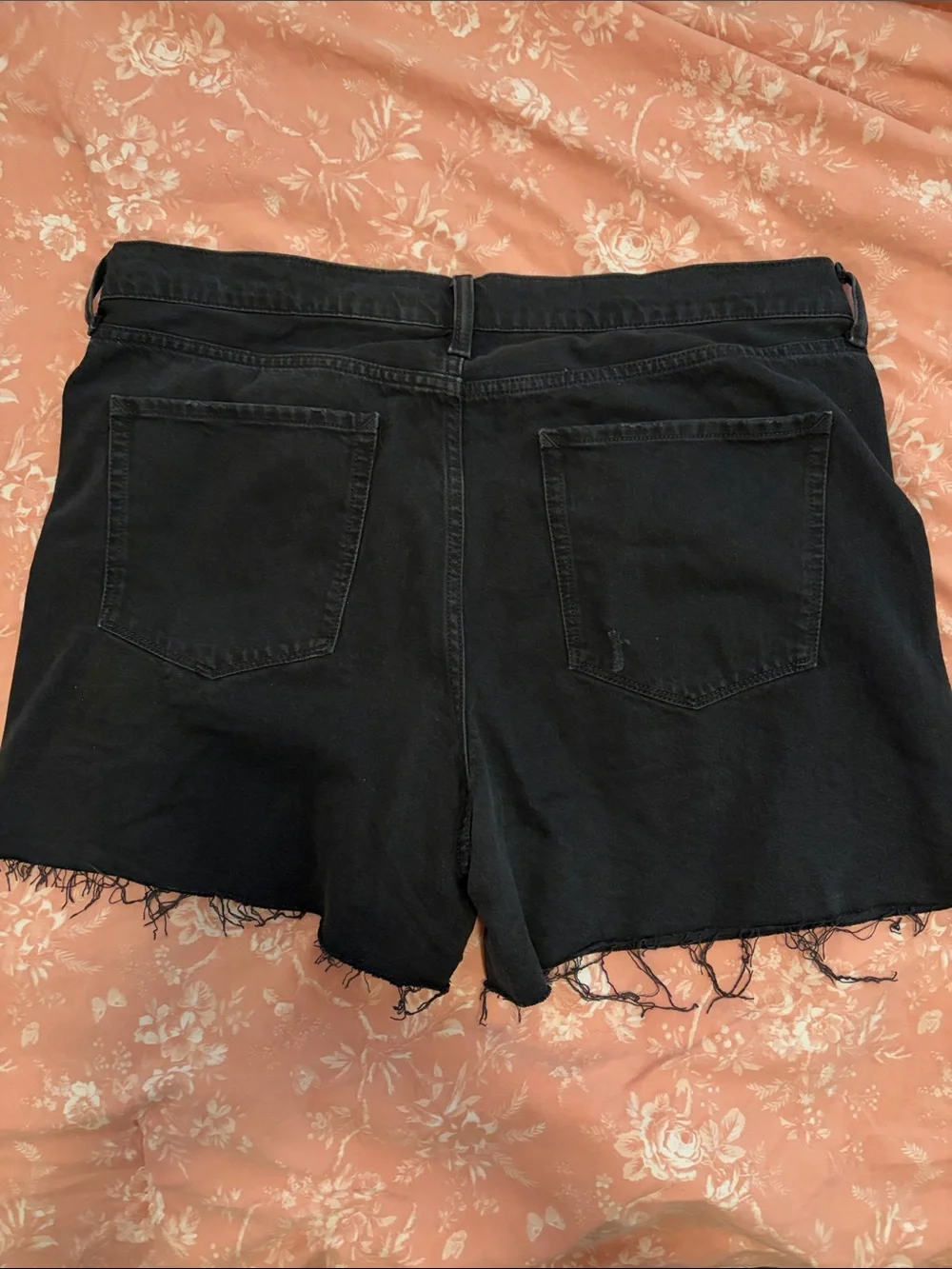 a.n.a Black Distressed Denim Shorts